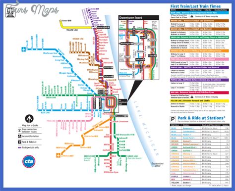 Chicago Subway Map - ToursMaps.com