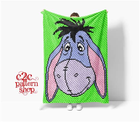 C2C Eeyore Winnie the Pooh Cartoon Crochet Pattern With - Etsy Australia