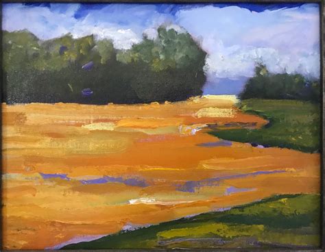 Original Oil Painting, Mustard Field, landscape 11x14