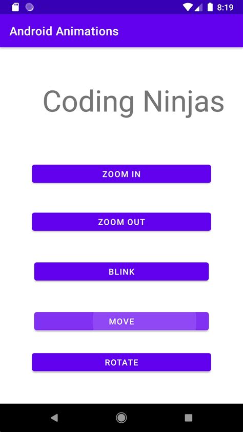 Animations in Android - Coding Ninjas