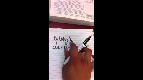 Molar Mass of Cu(NO3)2 (#225-1) - YouTube