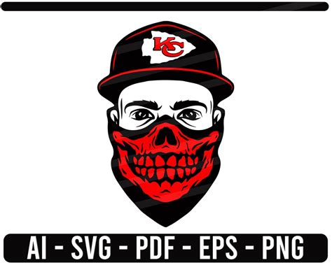 Kansas city Chiefs Skulls SVG NFL sports Logo Football cut | Etsy