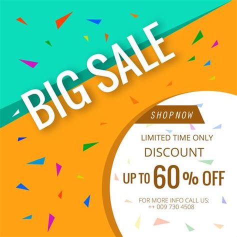 Big sale banner beautiful colorful poster template background 241308 Vector Art at Vecteezy