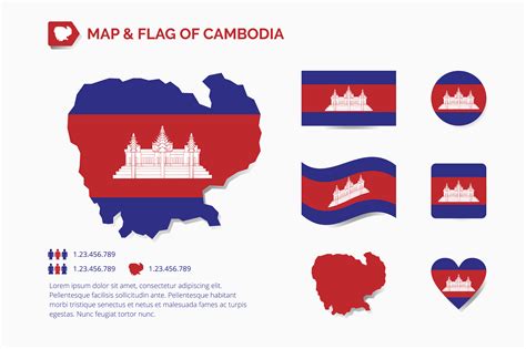 Map and flag of cambodia 1936087 Vector Art at Vecteezy