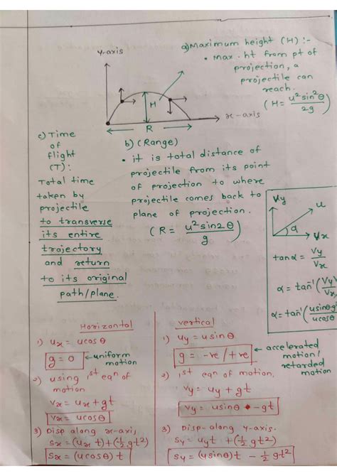 SOLUTION: Projectile motion derivation - Studypool