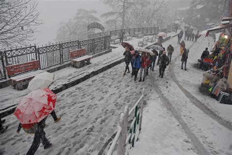 Photos: Shimla receives season’s first snowfall, temperatures drop ...