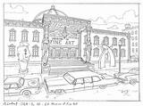 Museum Coloring Pages sketch template