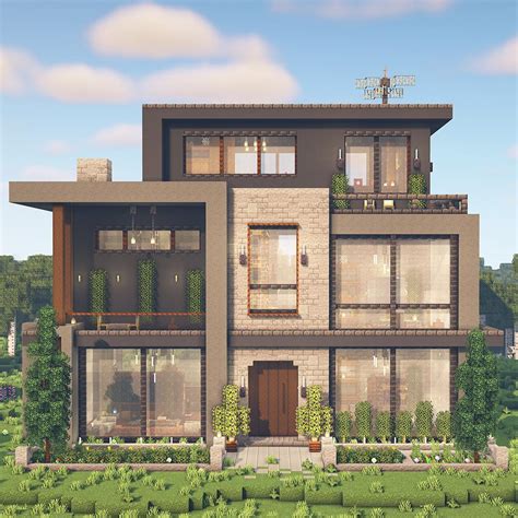 Minecraft Modern House Tutorial Step By Step