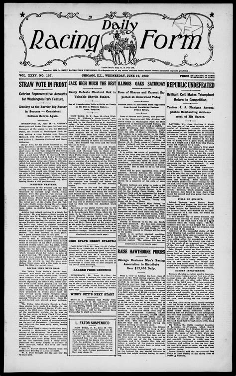 Daily Racing Form: n. Wednesday, June 19, 1929 : Daily Racing Form. : Free Download, Borrow, and ...