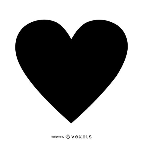 Black Isolated Heart Vector Download