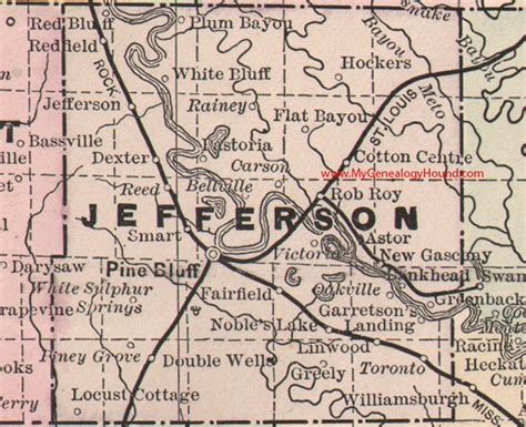 Jefferson County, Arkansas 1889 Map