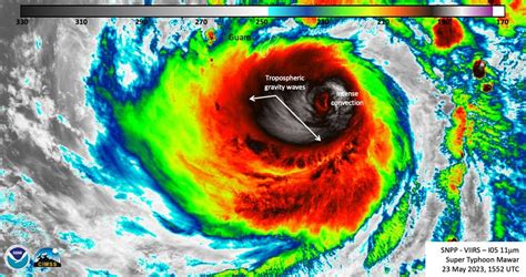 Super Typhoon Mawar swirls near Guam in satellite views (video) | Space