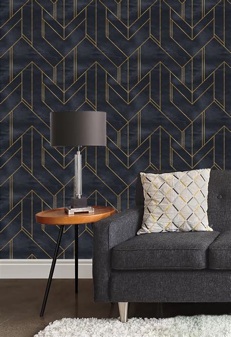 Navy Blue Geometric Wallpaper | ubicaciondepersonas.cdmx.gob.mx