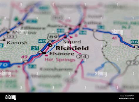 Richfield utah map hi-res stock photography and images - Alamy