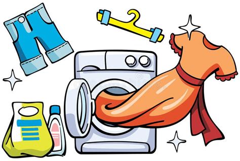 Washer and clean clothes. Vector illustration with washer and clean clothes , #Ad, #clothes, # ...