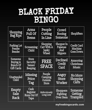 BLACK FRIDAY BINGO