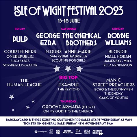 Isle of Wight Festival announces four headliners for 2023