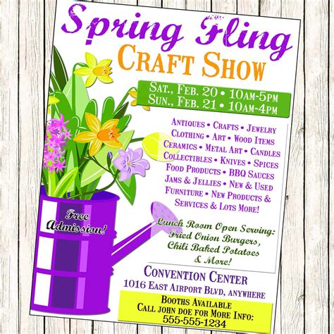 Spring Craft Show Flyer by SafinasDigitalCanvas on Etsy Collectible ...