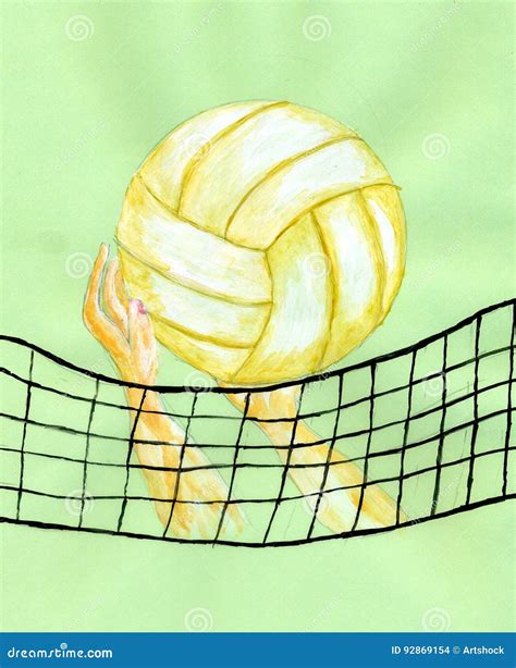 Volleyball Ball Sketch stock illustration. Illustration of background ...