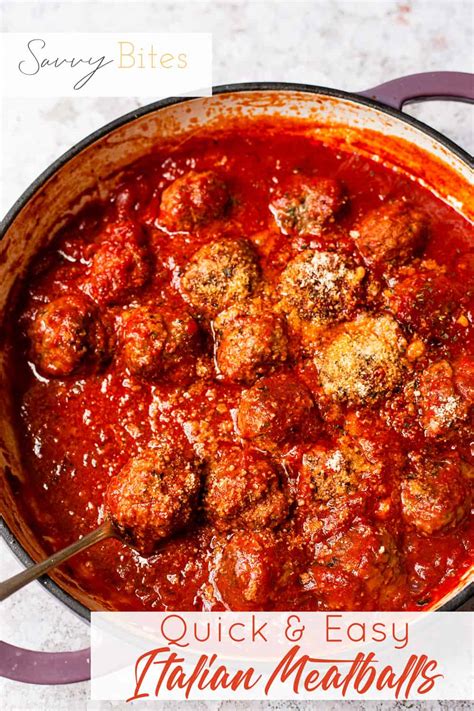 Italian Meatballs in Tomato Sauce (All ingredients from Aldi) - Savvy Bites