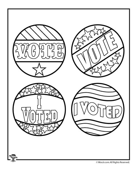 Election Day Voting Badge Template | Woo! Jr. Kids Activities ...