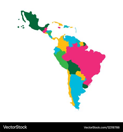 Latin america map Royalty Free Vector Image - VectorStock