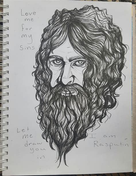 Rasputin based on the lyrics of a song : r/drawing