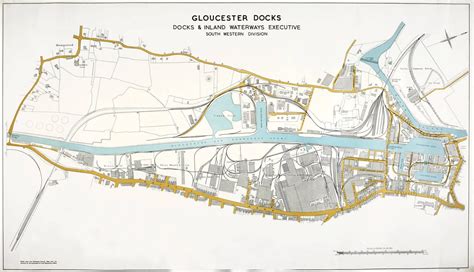 1951 map of Gloucester Docks – Llanthony Secunda Priory