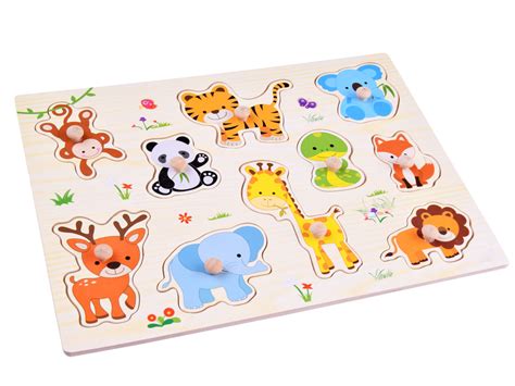 Wooden puzzle ANIMALS puzzle 10 pieces ZA4721 | toys \ scientific toys toys \ wooden toys ...