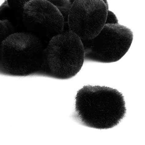 1/4" Black Craft Pom Poms - Pom Poms - Basic Craft Supplies - Craft Supplies - Factory Direct Craft