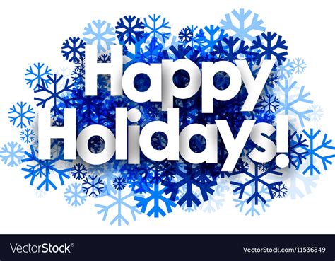 Happy holidays background with snowflakes Vector Image