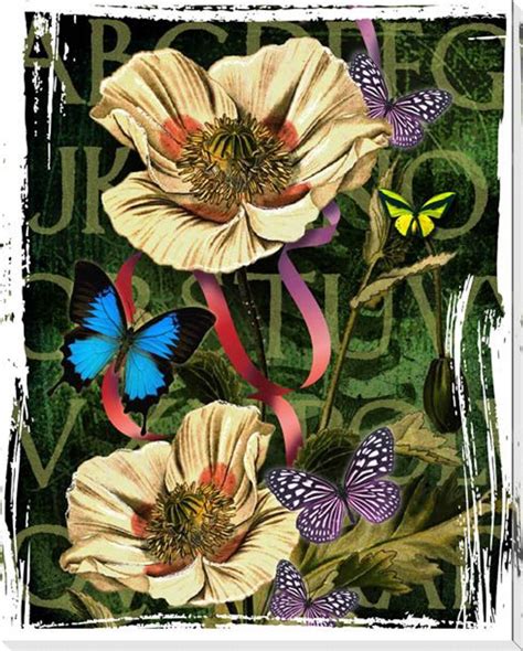 Floral Print II Wrapped Canvas Giclee Print Wall Art - Wall Decor - Artwork