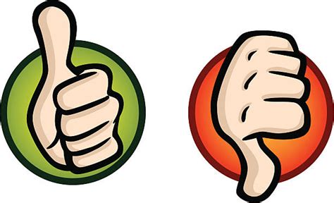 Cartoon Of The Thumbs Up Thumbs Down Illustrations, Royalty-Free Vector ...