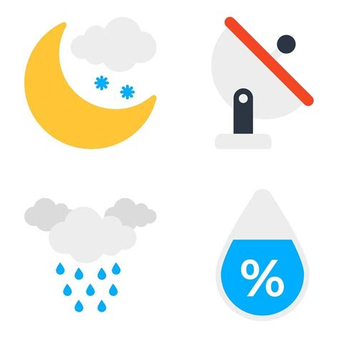 Pack of Weather Forecast Flat Icons 3235507 Vector Art at Vecteezy