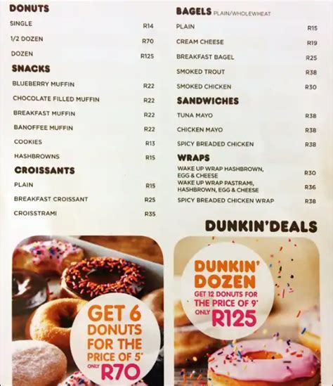 DUNKIN DONUTS MENU SINGAPORE & UPDATED PRICES 2024