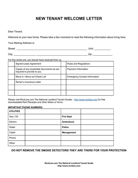 New Tenant Welcome Letter Form ≡ Fill Out Printable PDF Forms Online