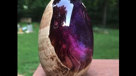 Making a Wood and Resin Galaxy Dragon Egg - YouTube