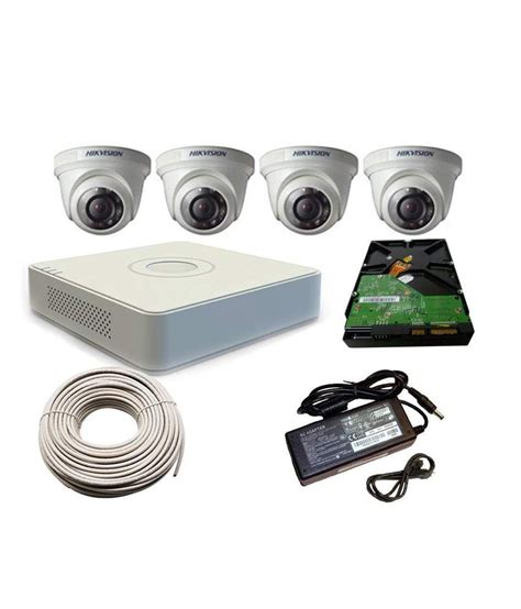 Hikvision CCTV Camera Kit - 4 600 TVL Dome Cameras + DVR + Accessories ...