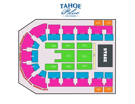 Seating Charts | Tahoe Blue Event Center