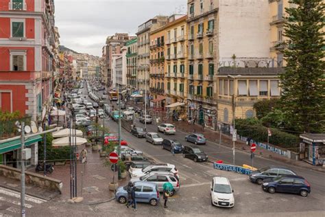 Busy Street in the Naples Downtown, Italy Editorial Stock Image - Image ...