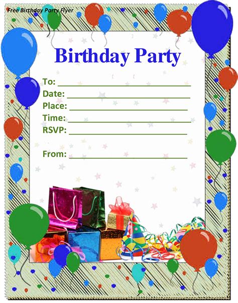 Showing Post Media For Boy Birthday Flyer Superb Free Birthday Invitations T… | Free party ...