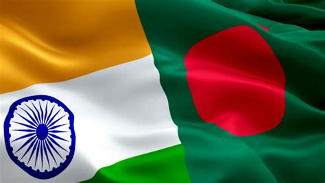 india bangladesh flag wave loop waving Stock Footage Video (100% ...