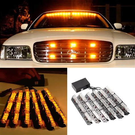 Aliexpress.com : Buy Car Styling LED Warning Light Yellow Car Truck Strobe Emergency Bars Deck ...