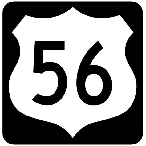 Highway 56 Sign With Black Border Sticker