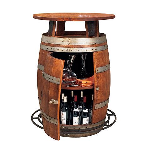 Vintage Oak Wine Barrel Bistro Table - Wine Enthusiast