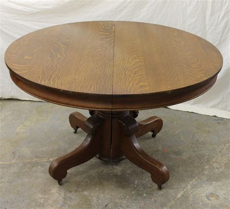 Bargain John's Antiques | Antique Round Oak Pedestal Dining Table - Bargain John's Antiques
