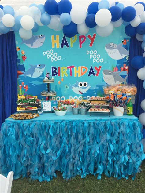 Baby shark decoration | Baby shark decorations, Shark decor, Shark birthday