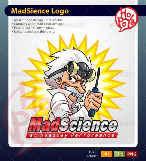 Mad Science Mascot | Professional business cards logo, Mad science, Mascot