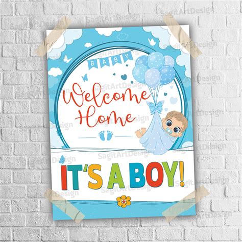 Baby Boy Welcome INSTANT DOWNLOAD Newborn Birth | Etsy in 2021 ...