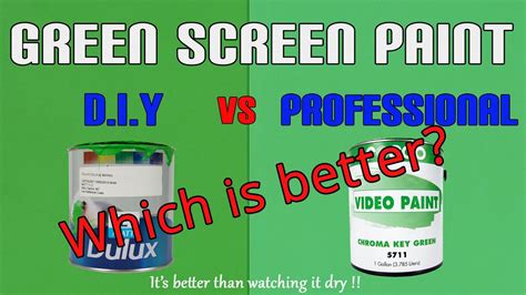 Green Screen Paint - DIY vs Professional - which one for your chroma key background - Rosco ...